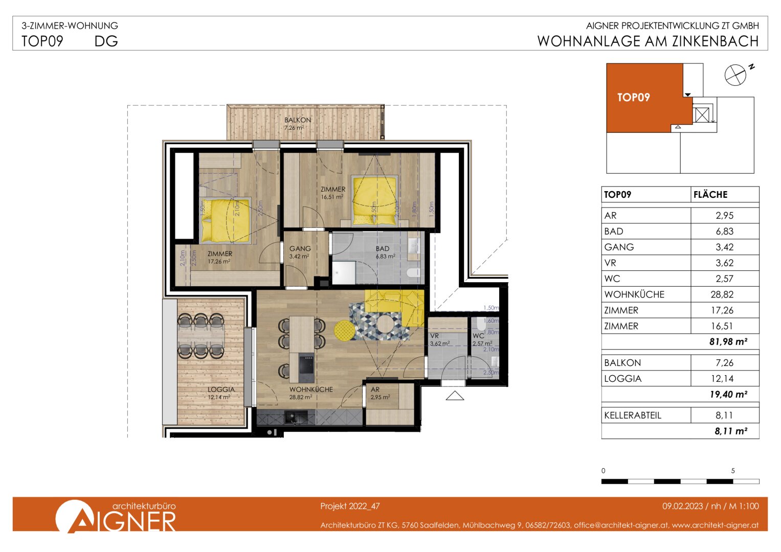 Dachgeschoßwohnung am Wolfgangsee (TOP 9)