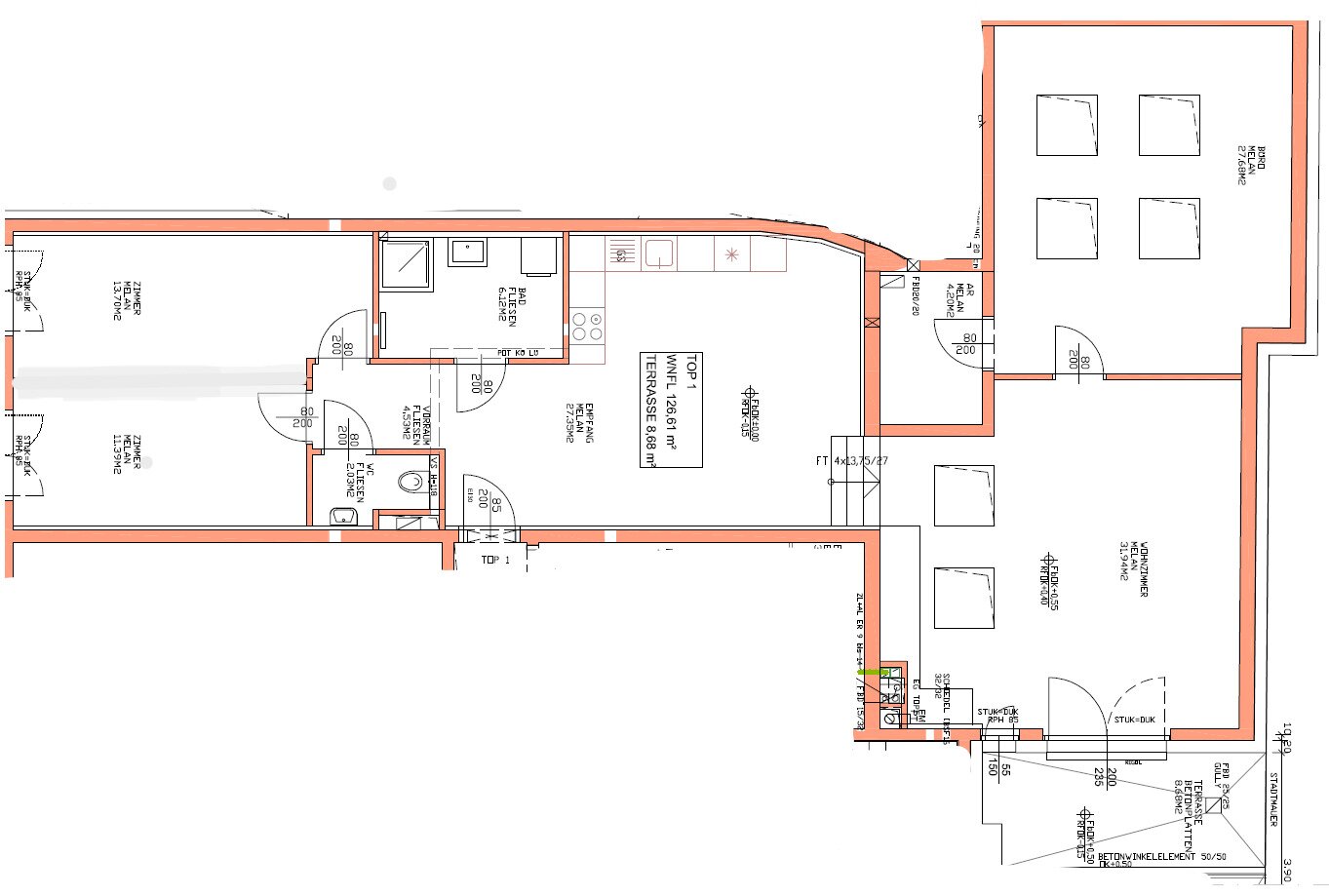 Großzügiges Büro mit Terrasse in 2100 Korneuburg