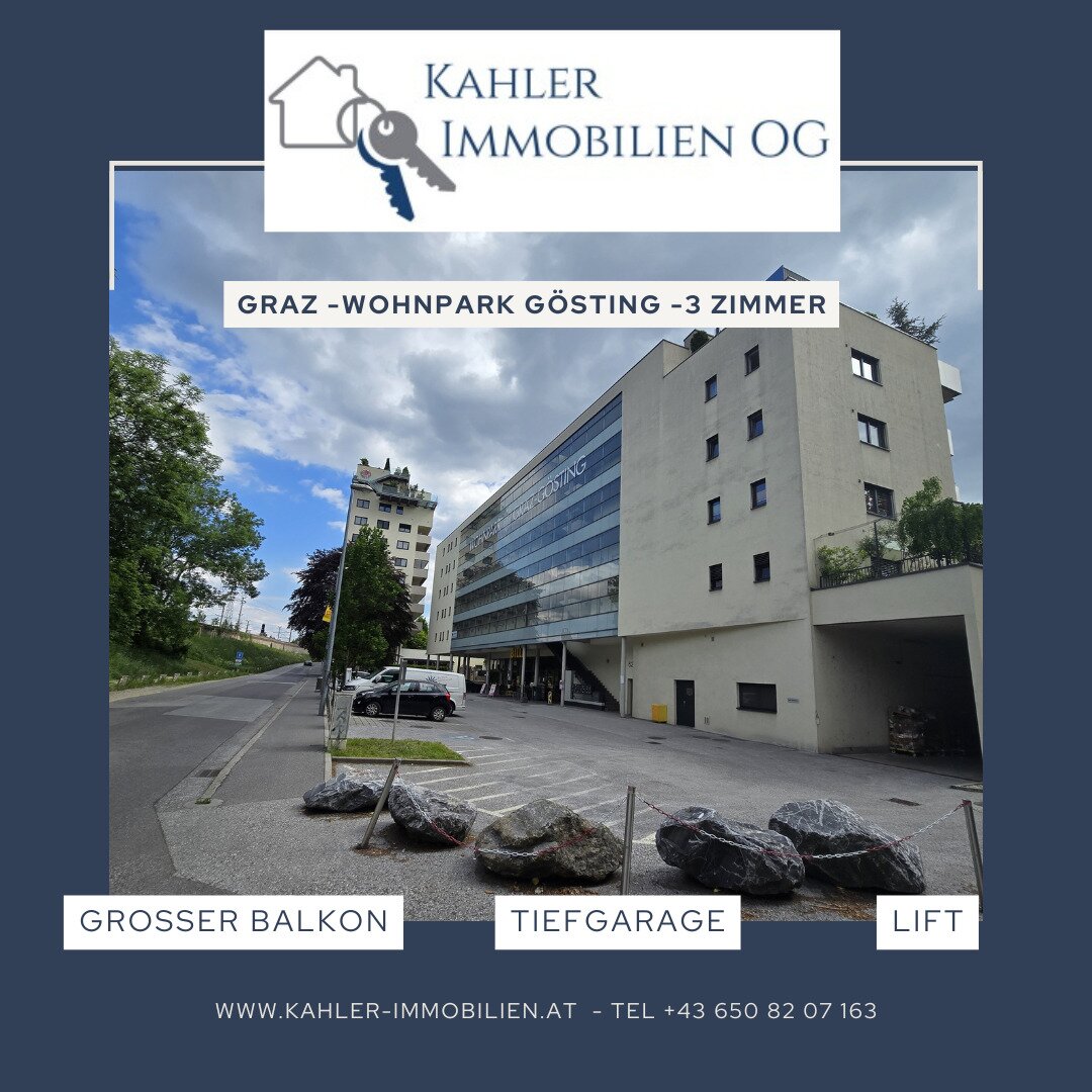 Graz - Wohnpark Gösting - Anlegerhit - vermietete 3 Zimmer Wohnung - großer Balkon - TG Platz - barrierefrei