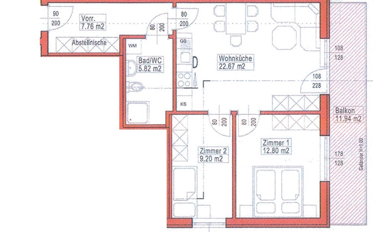 Schöne 3-Zimmer-Wohnung mit großer Terrasse
