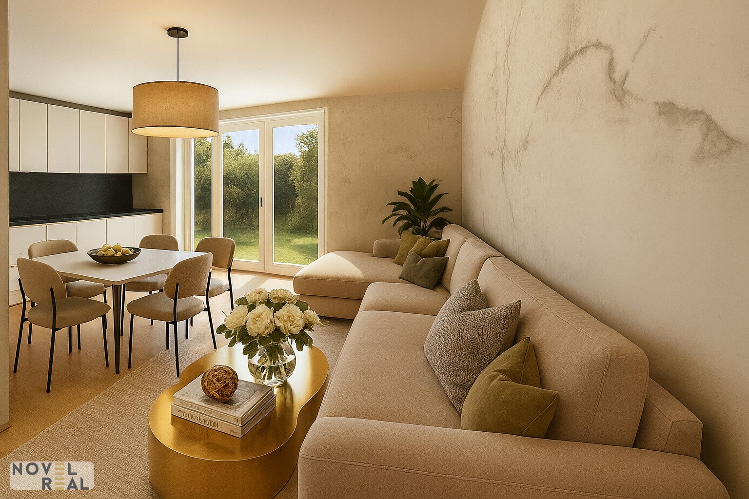 "DONAU PERLE" EINZIGARTIGE 2 ZIMMER MIT LOGGIA, TERRASSE UND GARTEN! HERRLICHER BLICK IN DEN PARK!