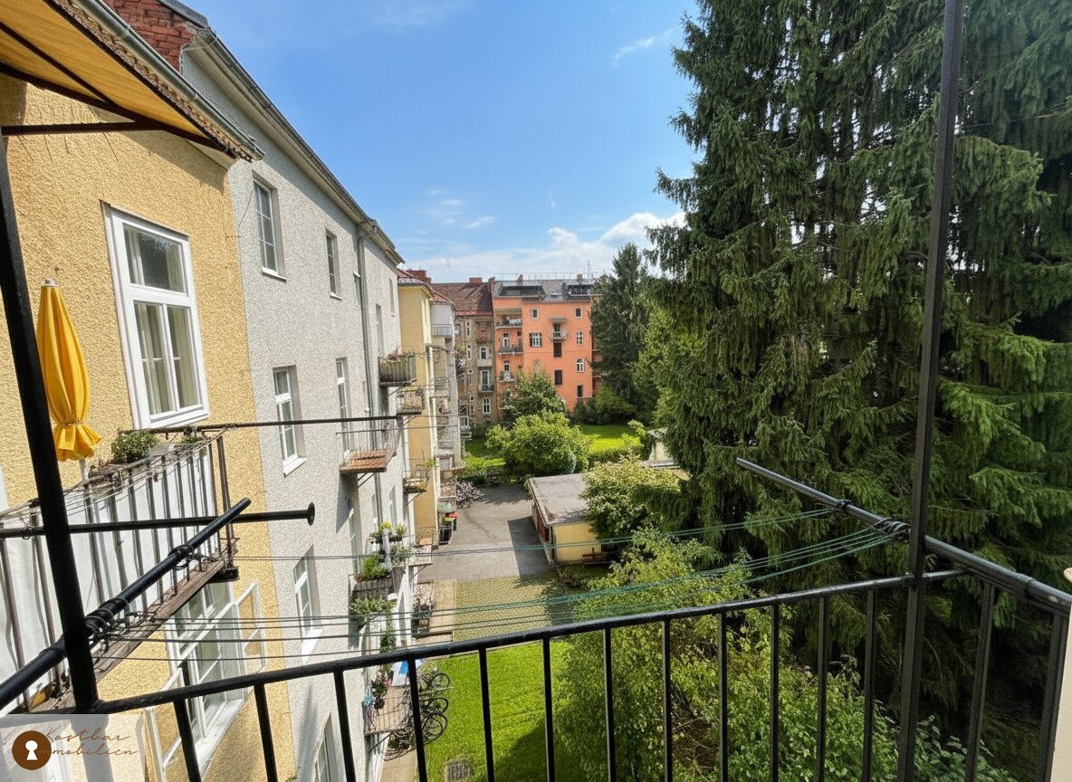 Zwei Balkone, drei Zimmer: Exquisite Wohnung im Zentrum von Graz direkt neben der TU Graz – WG willkommen