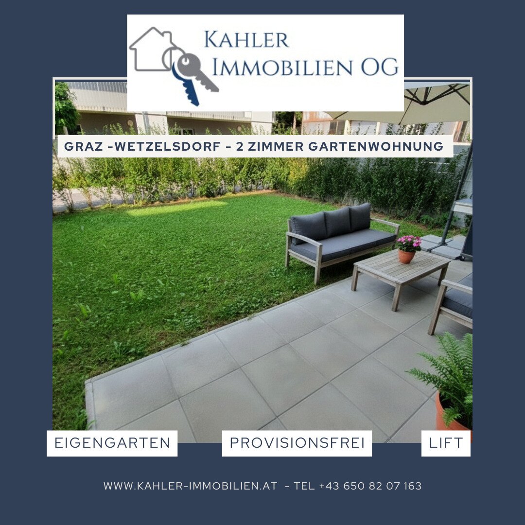 Graz - Wetzelsdorf - Provisionsfrei -Entzückende 2 Zimmer Gartenwohnung - barrierefrei
