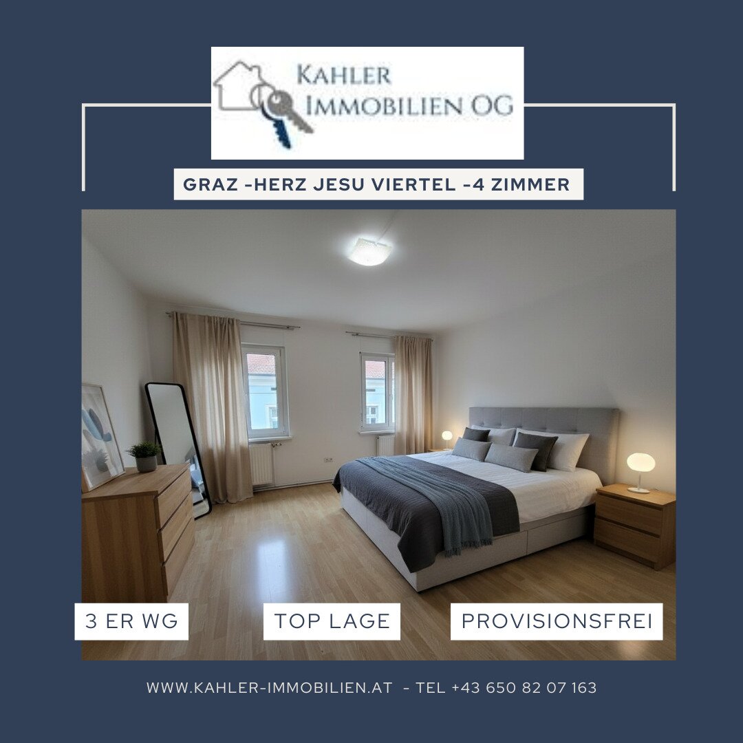 Graz - Herz-Jesuviertel - 4 Zimmer - Altbau - WG fähig- Provisionsfrei
