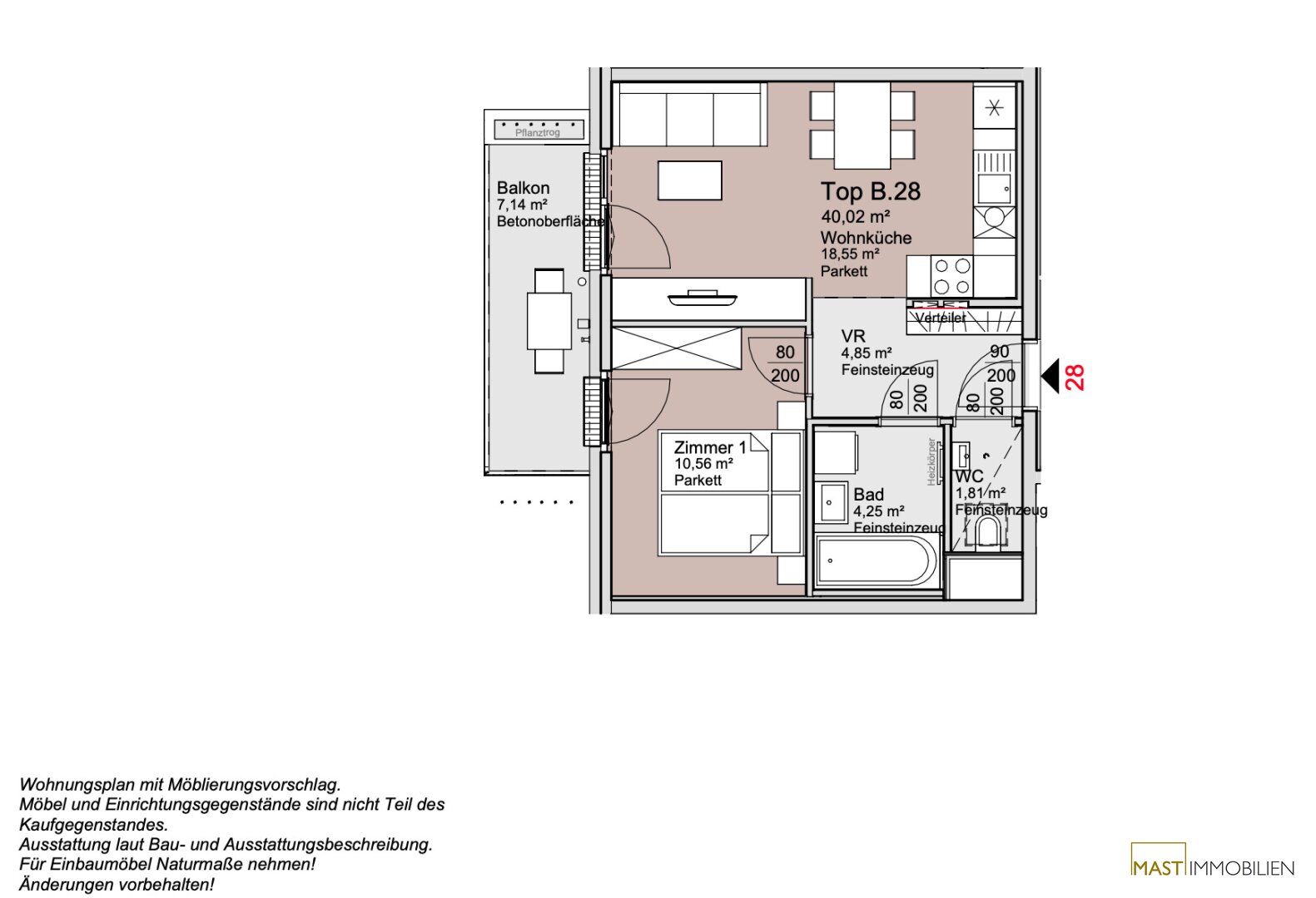 *Ende 2026* Provisionsfreie 2-Zimmer Wohnung im 4. Liftstock!