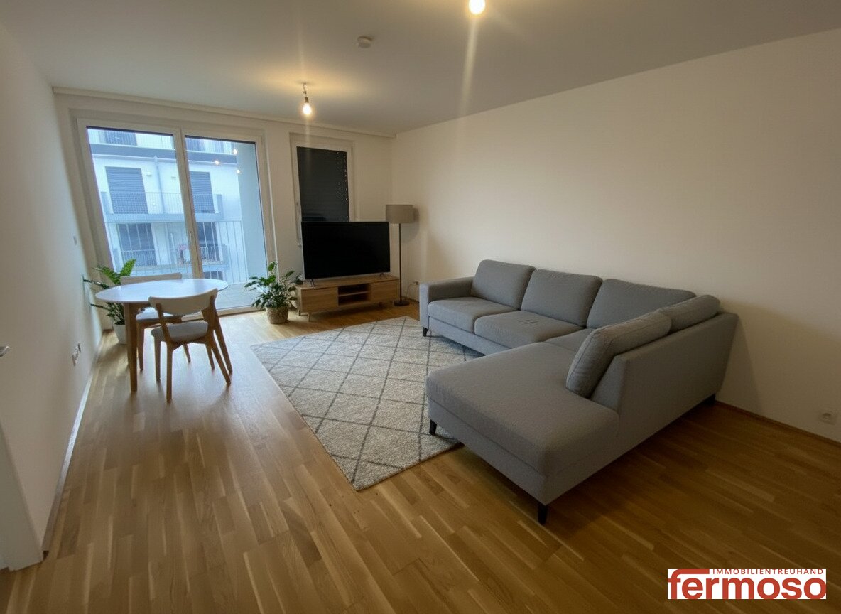 Neuwertige 2-Zimmer-Wohnung mit Balkon und Stadtblick in 1100 Wien! Miete: 999,- €