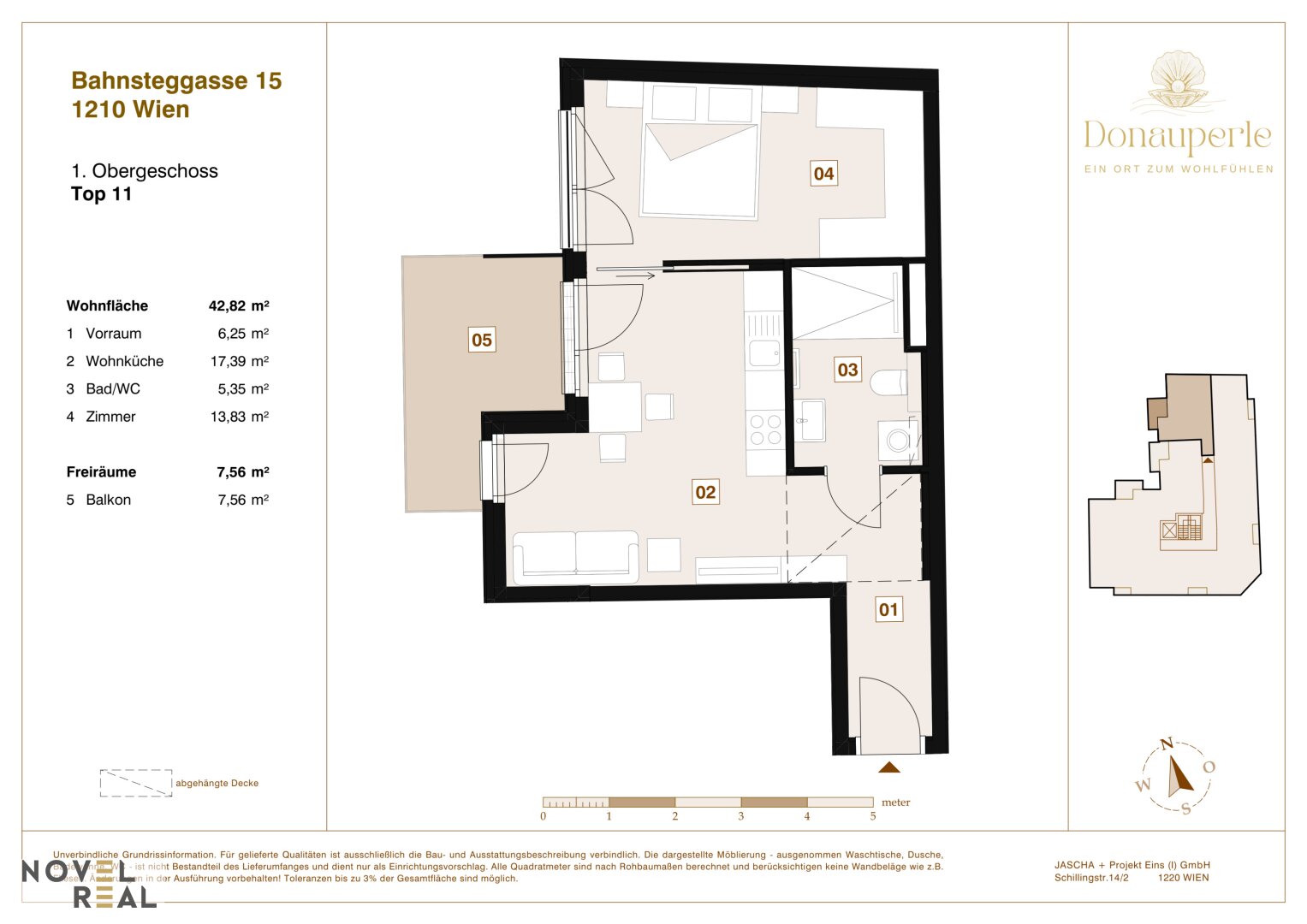 NEU | Exklusive Aktion – Küche inklusive | Jetzt sichern! "DONAU PERLE" Traumhaftes Wohnen in Wien: 2-Zimmer-Erstbezug Wohnung mit Balkon in Top Lage!