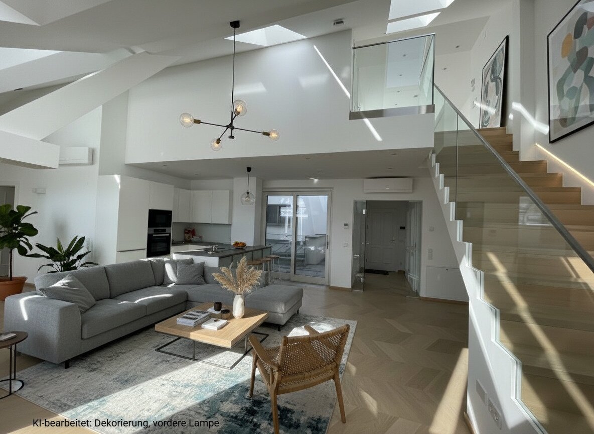 4 Zimmer-Maisonetten-Wohnung mit einer Terrasse und eigenem Studio im Oberbereich mit separatem zusätzlichem Eingang!