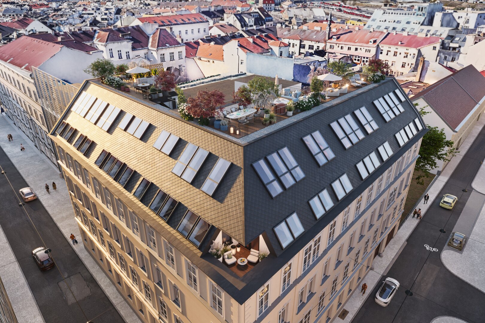 Erstbezug! 5 Zi. Altbauwohnung mit großer Aussenfläche im 2 OG - Rose Nine