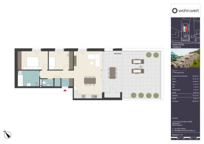 Wohnanlage "Hillside" - Traumhafte 3-Zimmerwohnung mit imposanter Terrasse - Top 17