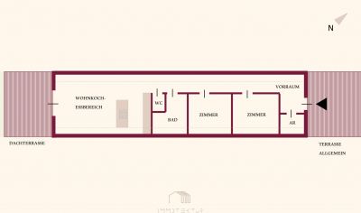 LIEBENAU: Provisionsfreie 3-Zimmer-Wohnung mit Dachterrasse und Parkplatz - ERSTBEZUG