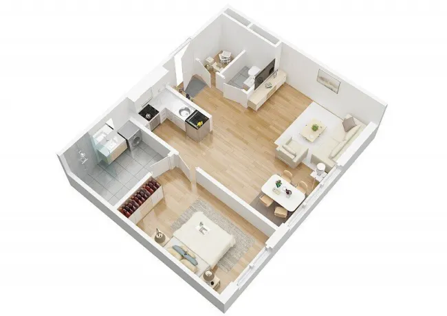 21., ANLAGEOBJEKT - Studio-Apartment - 51,84 m² im EG /Souterrain, tolle Lage! 2023 errichtet! - Titelbild