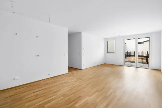 NEUBAU / NÄHE BAHNHOF FLORIDSDORF, U6 - Neue 74 m² EG-Wohnung mit ca. 15 m² Terrasse (Top 01) - Titelbild