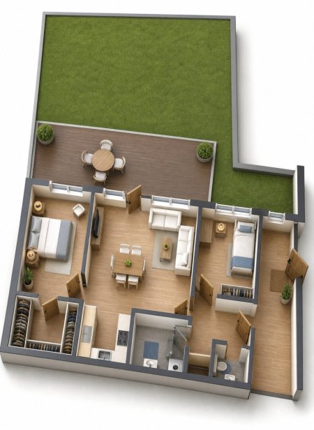 Erstbezug! Sehr schön aufgeteilte 3-Zimmer Wohnung mit 24 m2 Terrasse (Nähe Floridsdorfer Bahnhof)