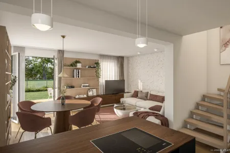 Wohnen in Raasdorf Doppelhaushälften mit Garten, 4,5 Zimmer, 110 m² – 2 Stellplätze