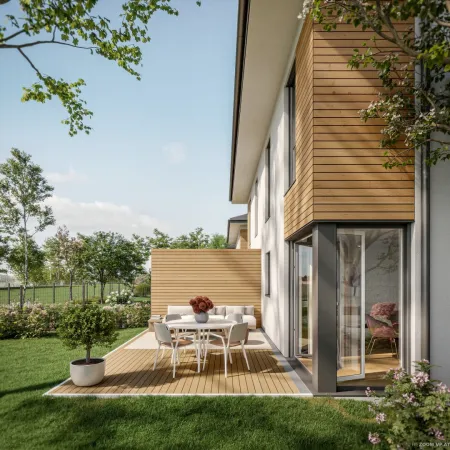 Wohnen in Raasdorf Doppelhaushälften mit Garten, 4,5 Zimmer, 110 m² – 2 Stellplätze
