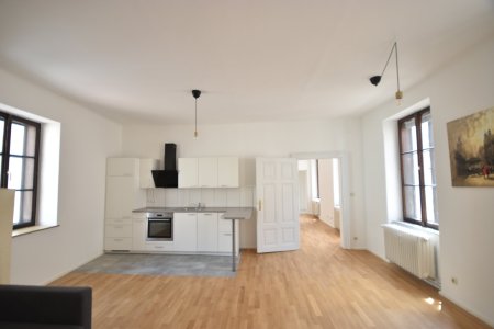 Wohn- Koch- Essbereich - Schöne und Helle 3 Zimmer Altbauwohnung nahe der Linzergasse Miete Rechte Altstadt Salzburg
