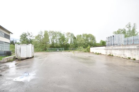Ansicht - Lagerplatz mit großem Carport und Bürocontainer Pacht Elsbethen Salzburg