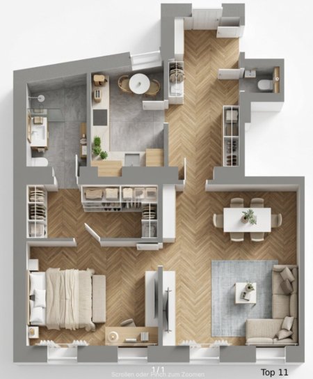 TOPLAGE/Erstbezug/Baubeginn - Schöne 2 Zimmer Altbauwohnung (Top 11)