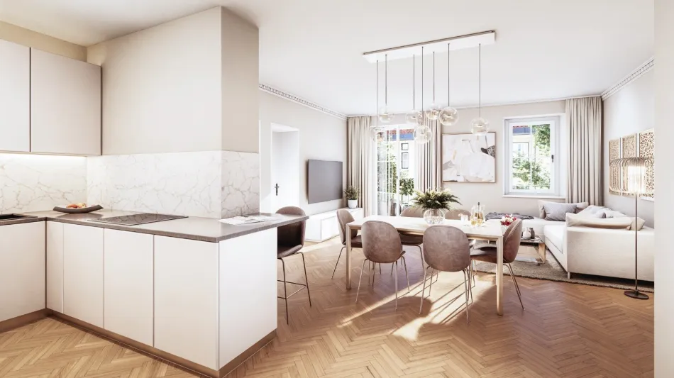 Ansicht - Großes 2 Zimmer LOFT mit Galerie & Traumterrasse und Aufzug in generalsanierter Ceconi-Villa Kauf Elisabeth-Vorstadt Salzburg