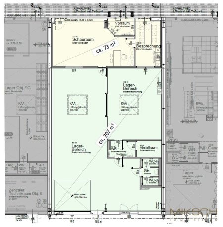 Moderne Betriebsfläche I 280m² I in St. Pölten I Parkplatz I neben S33