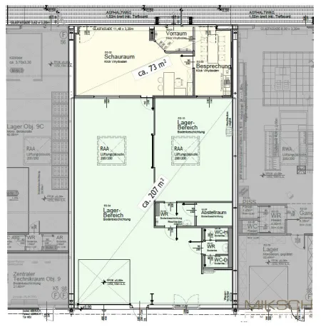 Moderne Betriebsfläche I 280m² I in St. Pölten I Parkplatz I neben S33