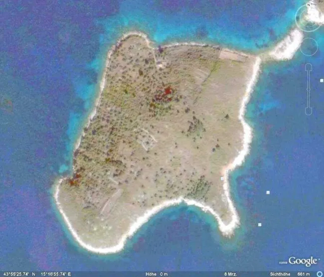 Insel Brušnjak Kroatien