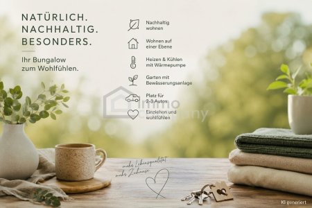 Nachhaltiges Wohnen mit besonderem Wohngefühl auf einer Ebene!