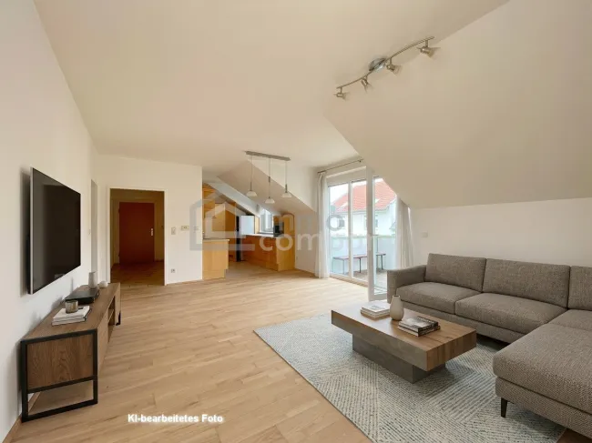 4-Zimmer-Wohnung in Krems mit Balkon, Garage, großen Kellerabteil und Fußbodenheizung mit Ausblick auf Stift Göttweig - Bild
