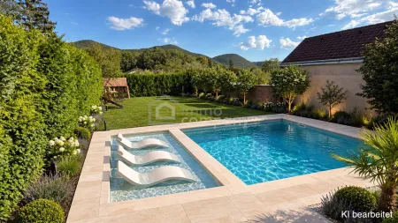 Terasse und Pool KI
