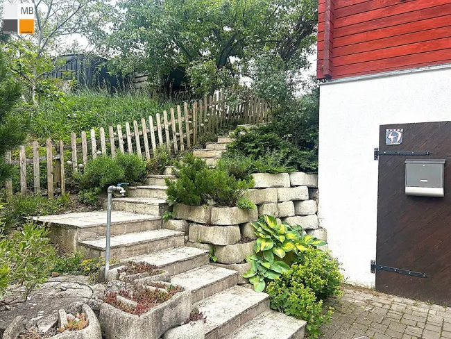 Treppe zum oberen Eingang