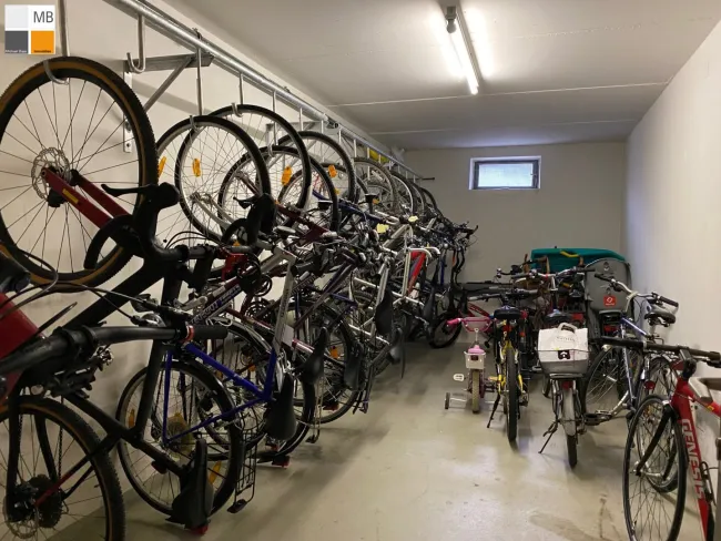Fahrradabstellraum, erreichbar ebenerdig über den Innenhof