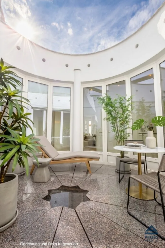 Zeitlos strahlend: 5-Zimmer-Altbau-Wohnung mit Atrium - Bild