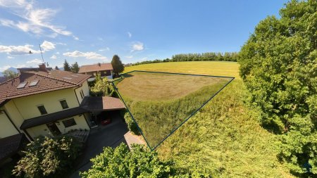Ansicht - nach Nord-West, Grundstücksgrenze skizziert