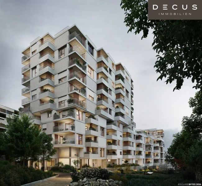 HELLE 2 ZIMMER |GROSSER BALKON | UNIKAT FÜR FREIGEISTER | ANLEGER | BF 14B | VILLAGE IM DRITTEN | FERTIGSTELLUNG 2027 - Bild