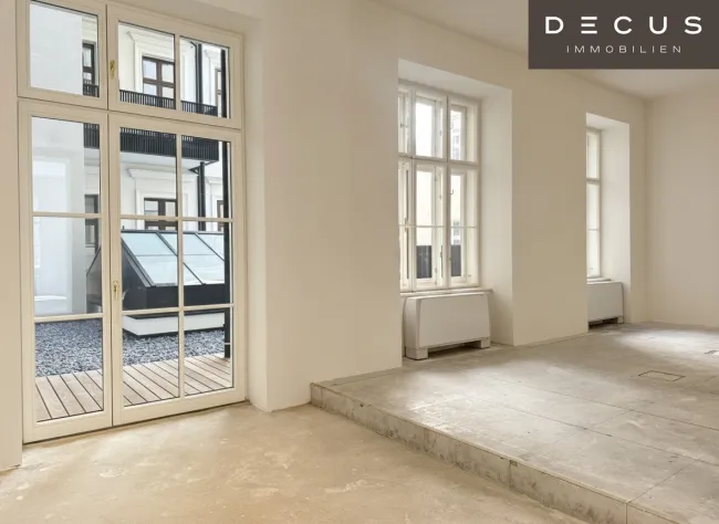 | Top-Standort beim Rathaus – urban, präsent, optimal vernetzt | Altbaubüro mit Terrasse - Bild