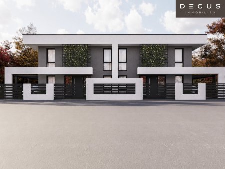 BAUBEWILLIGTES DOPPELHAUSPROJEKT IN GERASDORF BEI WIEN | ZWEI MODERNE WOHNEINHEITEN MIT EIGENGARTEN
