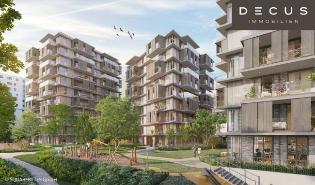 ZWEI ZIMMER + VILLAGE IM DRITTEN + BAUFELD 13 + ERSTBEZUG + EIGENTUMSWOHNUNGEN + STADTQUARTIER IM DRITTEN - Bild
