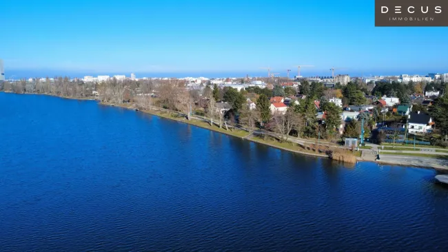 Rarität am Markt - Exklusiver Baugrund direkt in der 1. Reihe an der Alten Donau – freier, unverbaubarer Blick aufs Wasser - Eigengrund - Bild