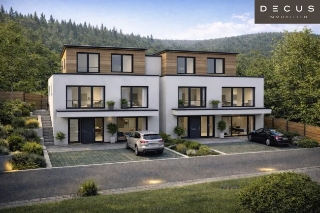| Exklusives Doppelhaus am Bartberg in Pressbaum | Panoramalage mit Blick auf den Wienerwaldsee & direkter Waldrandlage | Belagsfertig | - Titelbild