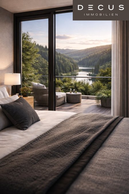 | Exklusives Doppelhaus am Bartberg in Pressbaum | Panoramalage mit Blick auf den Wienerwaldsee & direkter Waldrandlage | Schlüsselfertig |
