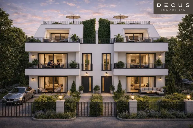 Exklusive Doppelhaushälfte mit großzügiger Dachterrasse direkt am Mühlwasser | Eigengrund | Schlüsselfertig - Titelbild