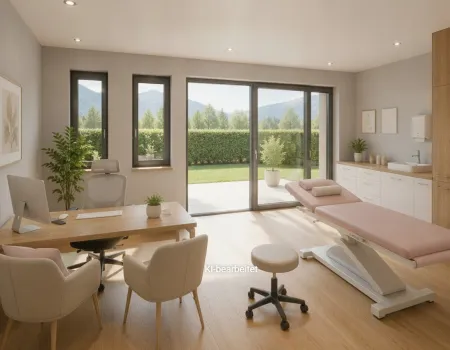 Business trifft Bergpanorama - Arbeiten, behandeln und investieren