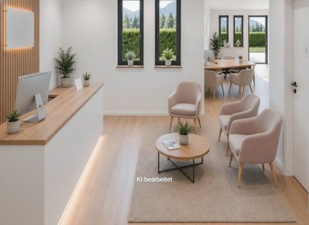 Business trifft Bergpanorama - Arbeiten, behandeln und investieren