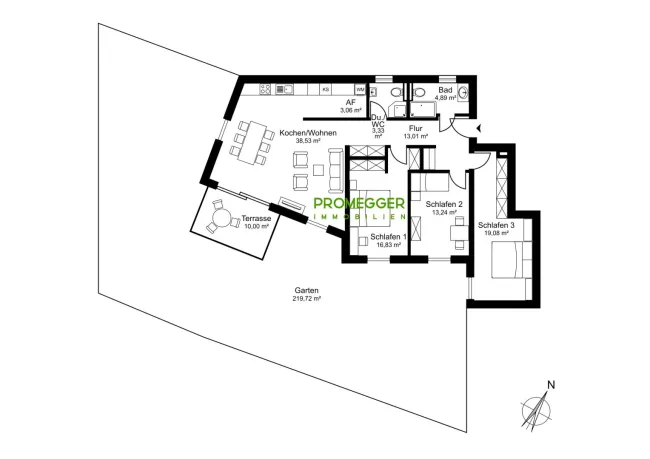 NEUBAUPROJEKT: PRÖLLHOFSTRASSE | OBERALM - 4 Zimmer Gartenwohnung - PROVISIONSFREI! - Bild