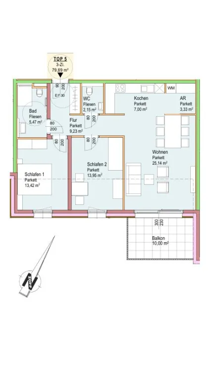 NEUBAUPROJEKT: PRÖLLHOFSTRASSE | OBERALM - 3 Zimmer Balkonwohnung - PROVISIONSFREI! - Bild