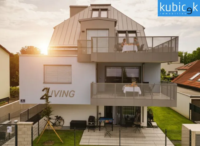 Gotthelfgasse 6 | 1220 Wien | Vorderansicht Sonnenaufgang
