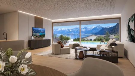 Exklusive Gartenwohnung mit privatem Pool & traumhaftem Wolfgangsee-Blick