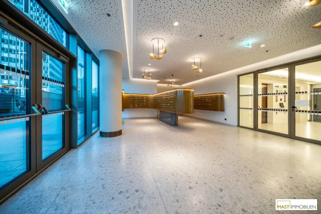 Luxuriöses Highrise-Apartment im 40. Stock – rund 87 m² Nutzfläche – Panoramablick über Donau & Kahlenberg | DANUBEFLATS - Bild