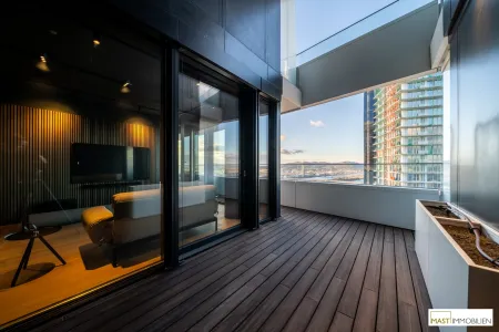 Luxuriöses Highrise-Apartment im 40. Stock – rund 87 m² Nutzfläche – Panoramablick über Donau & Kahlenberg | DANUBEFLATS